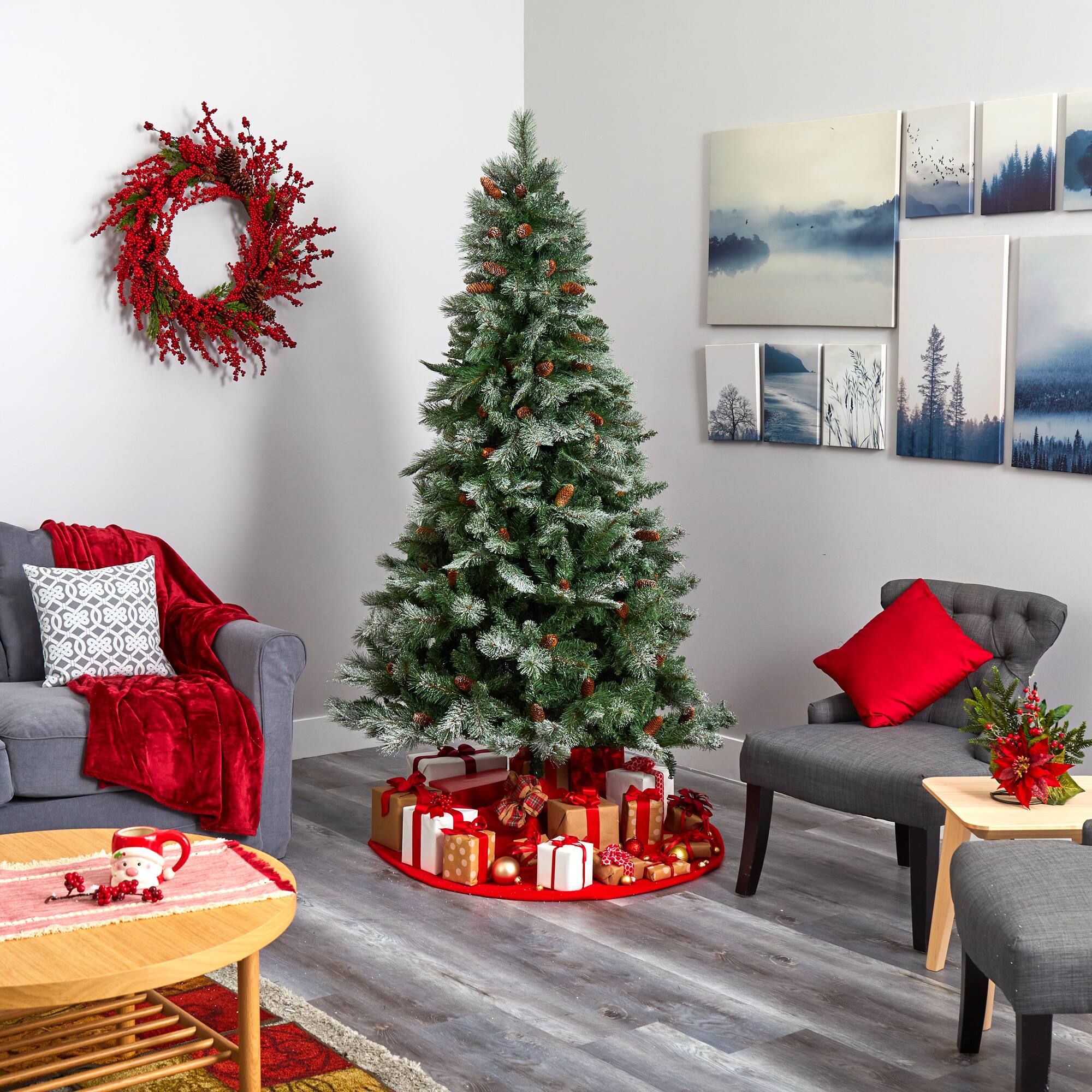 7ft. Unlit French Alps Mountain Pine Artificial Christmas Tree